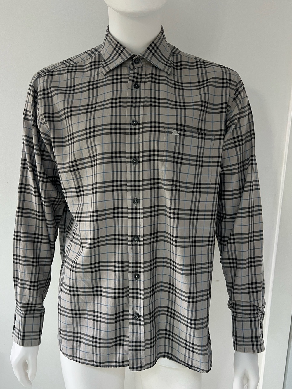 Burberry London Plaid Button-Down Shirt Designer shirt men’s size 42